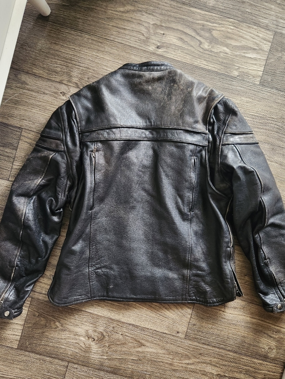 Ultimate Riders Vintage Distressed Leather Motorcycle Jacket Size XL - Picture 5 of 11